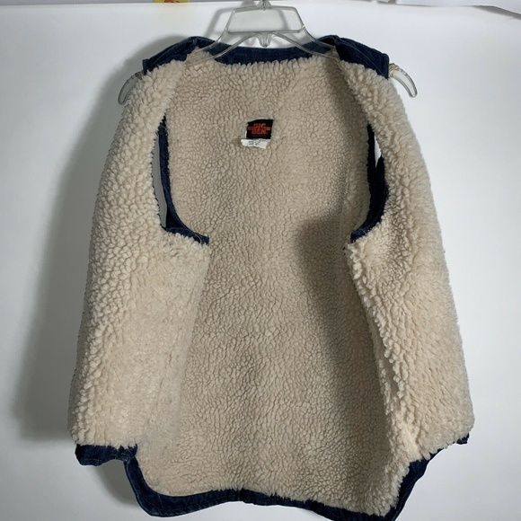 Vtg Big Ben Sherpa Lined Denim Vest Mens Medium - Picture 2 of 8